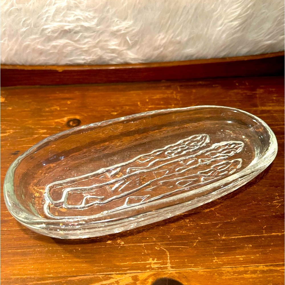 Vintage Pilgrim Glass Asparagus Serving Dish